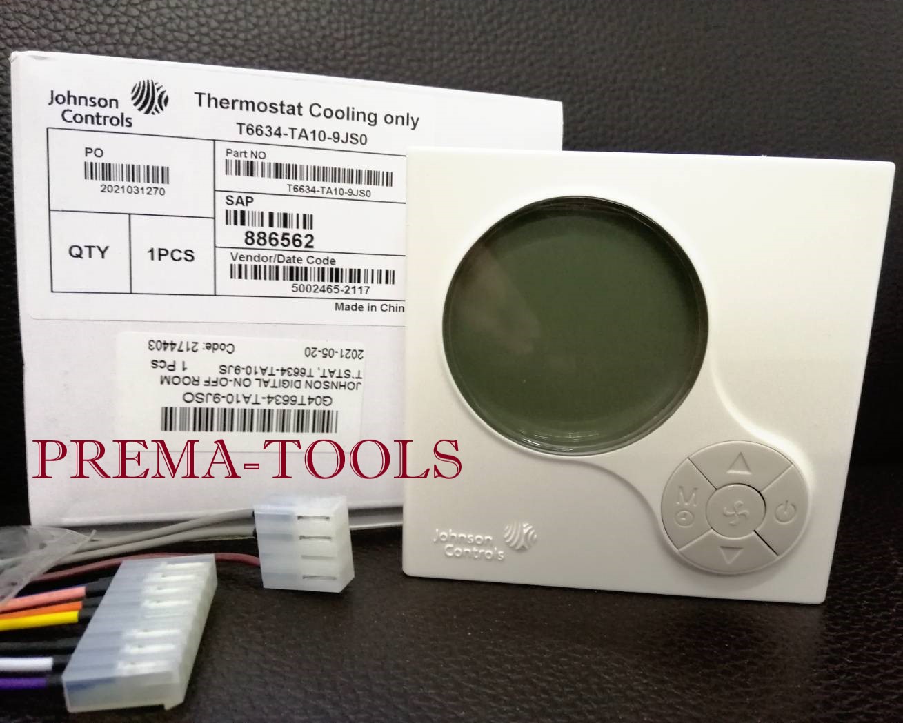 JOHNSON CONTROLS ROOM THERMO T6634-TA10-9JSO หน้าจอเรืองแสง