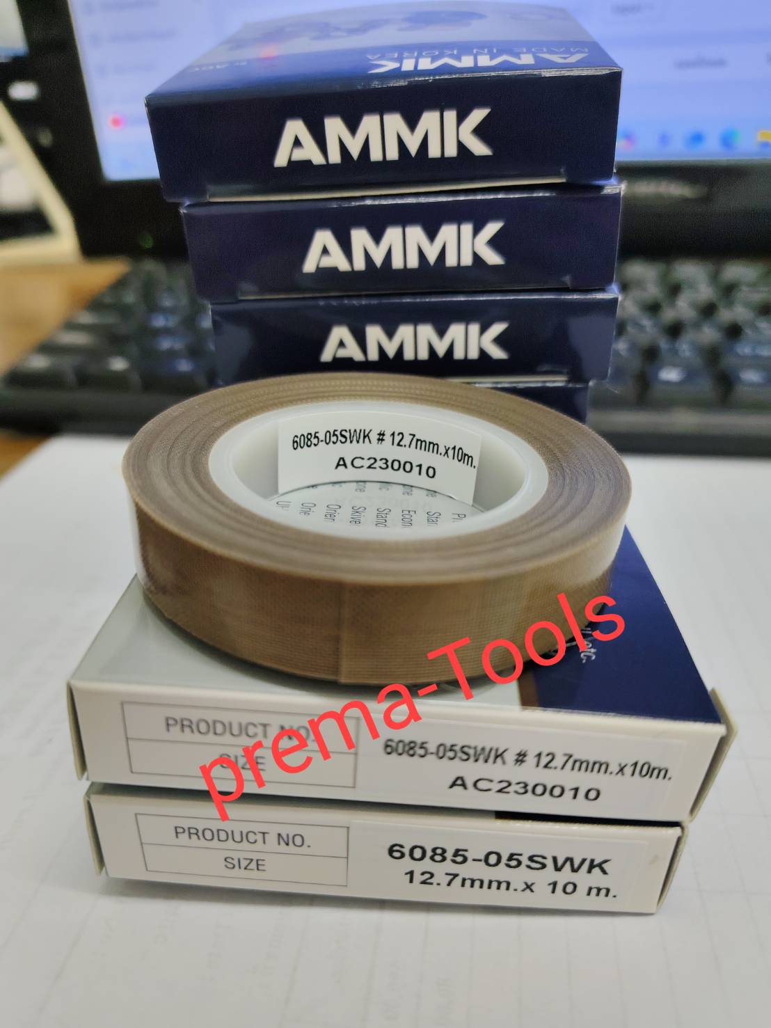 AMMK TAPE เทปทนความร้อน 6085-05SWK หนา 0.18 (-73-260C)