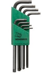 BONDHUS TORX  L WRENCH SET ประแจ L หัวทอร์ค ชุดT6-T25,T9-T40