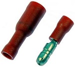 SC หางปลาหุ้มฉนวนสีแดง ชนิดเสียบกลม สำหรับสาย 1.25-2.5Sqmm